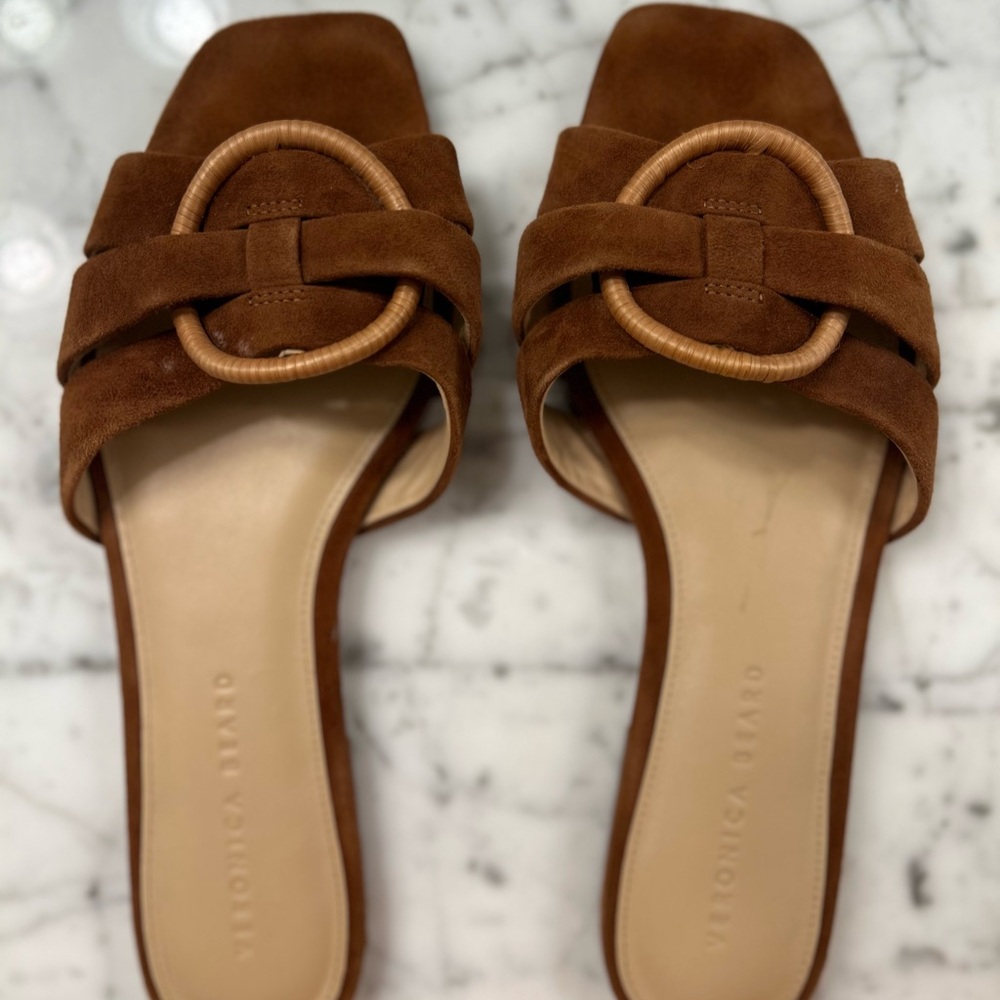Veronica Beard Brown Suede Sandals